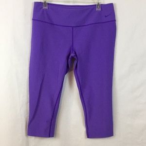Nike Golf Dri-Fit Capri Purple Leggings XL